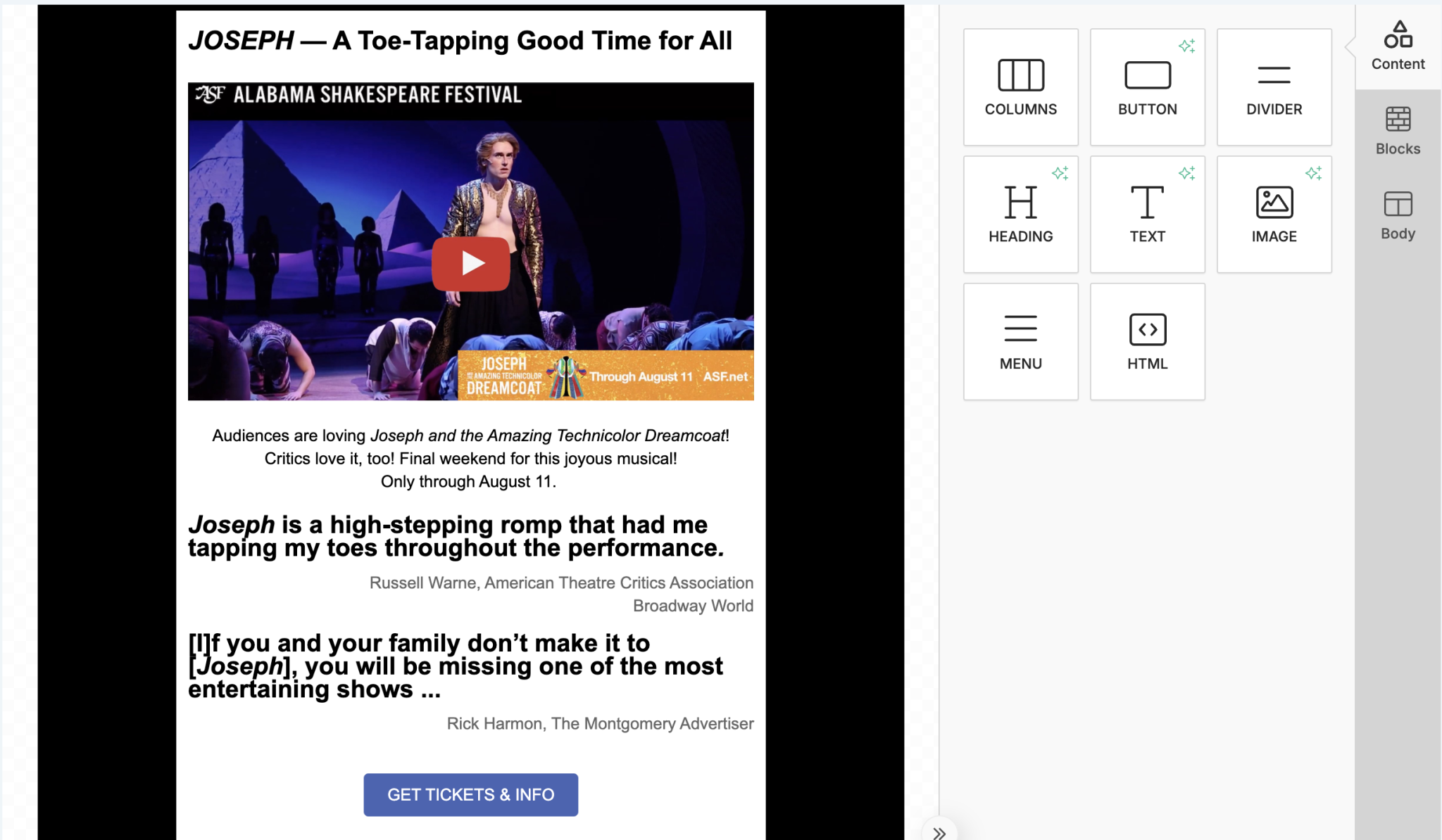 Visual Editor Screenshot